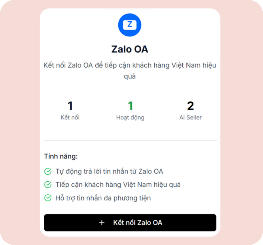 Bán hàng với AI cho Zalo