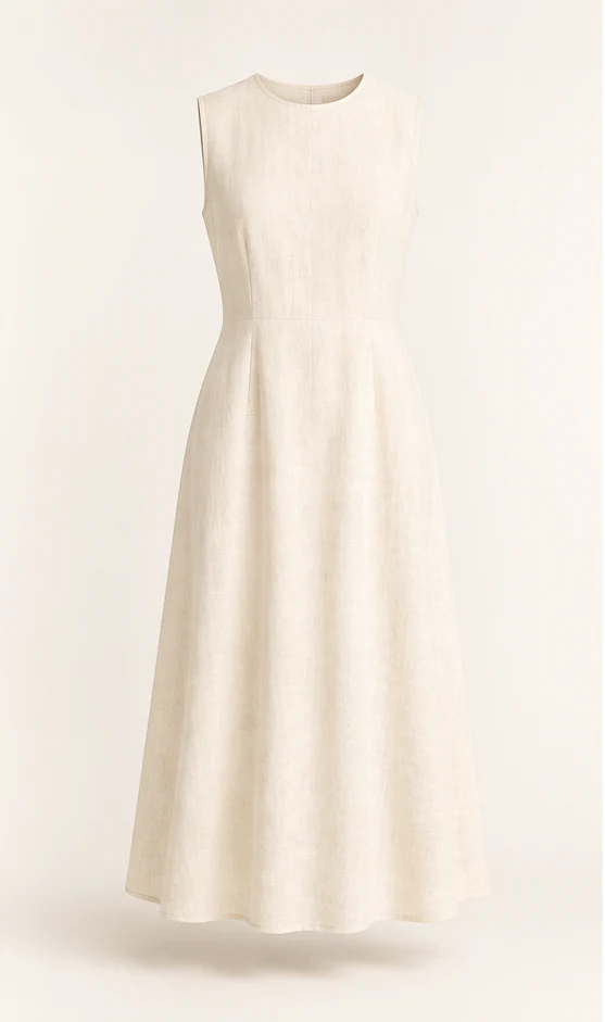 Linen Column Dress