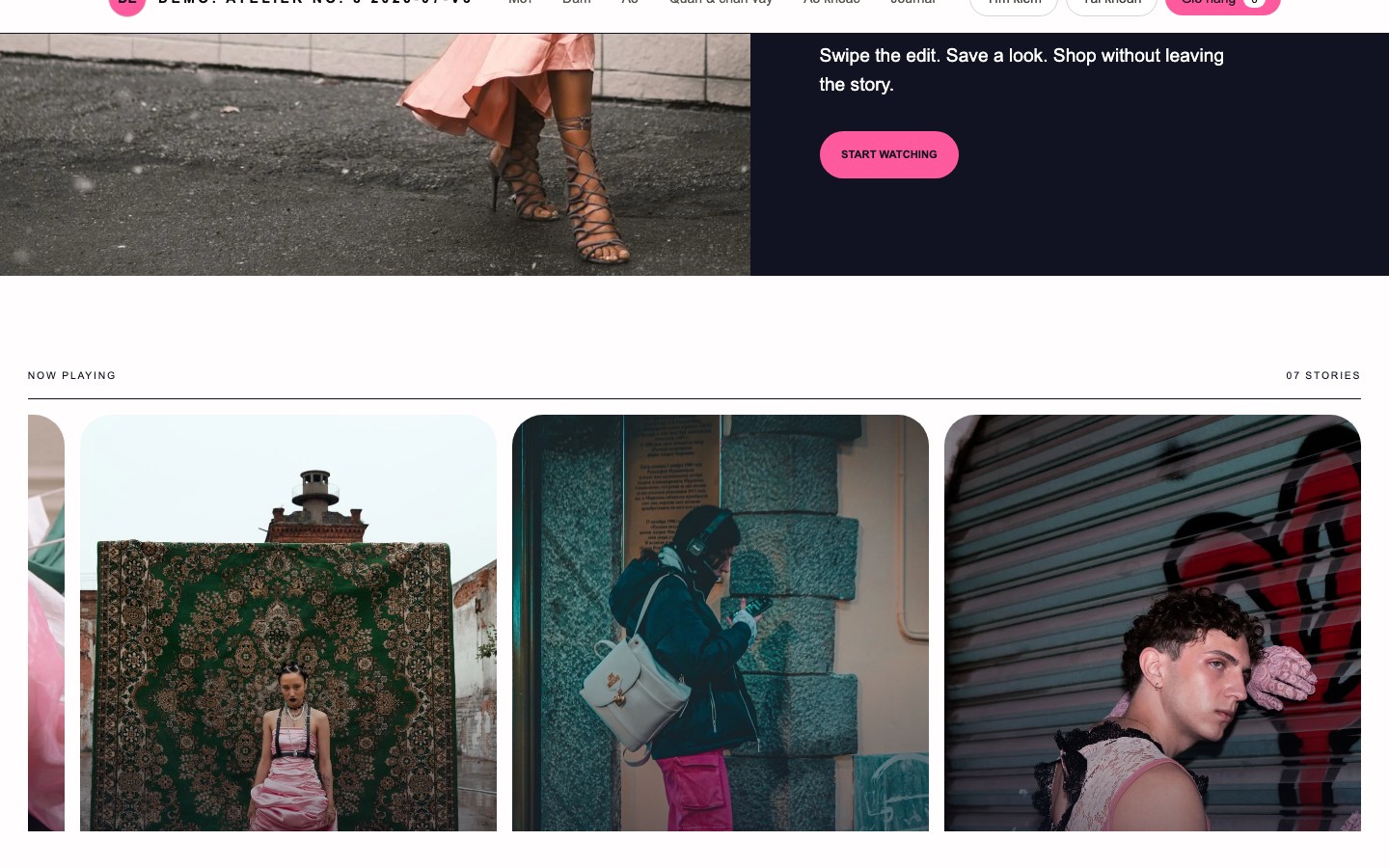 Ảnh chụp thực tế giao diện Fashion Mobile Runway